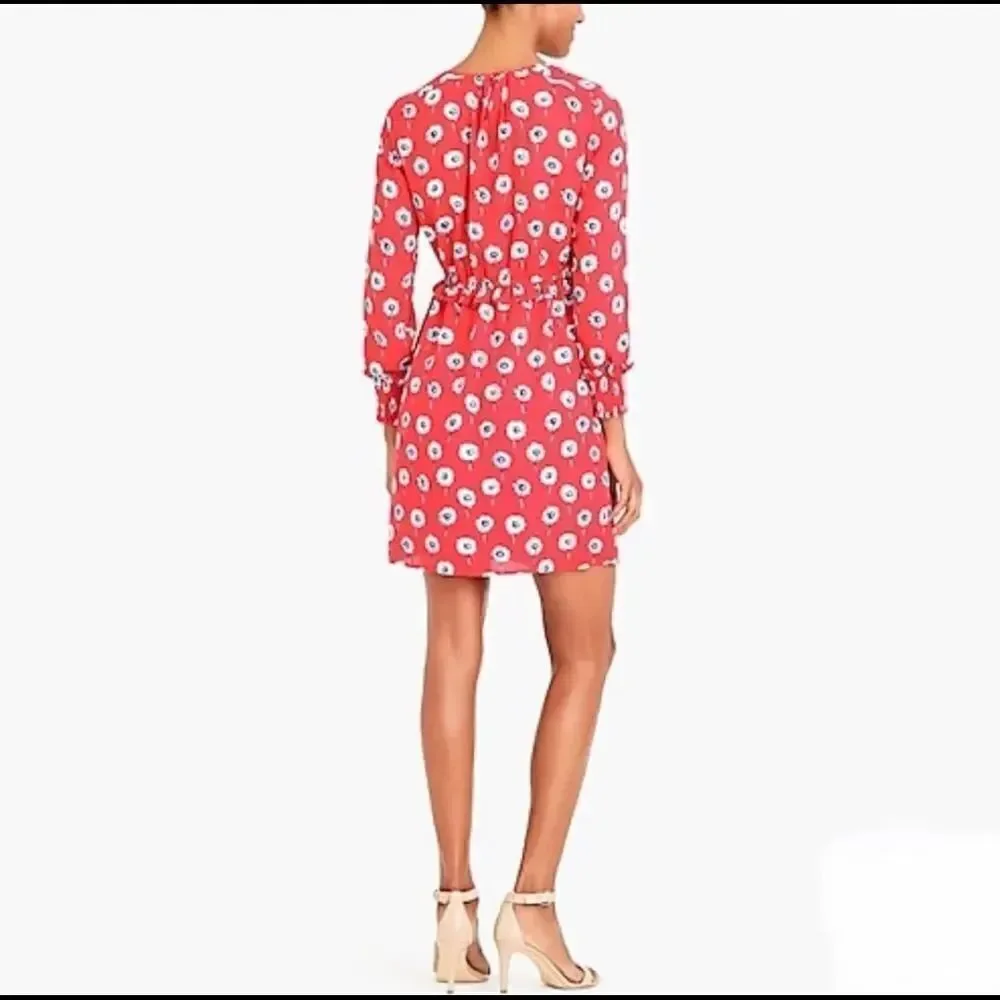 J. Crew | Printed Long Sleeve Fitted Dress